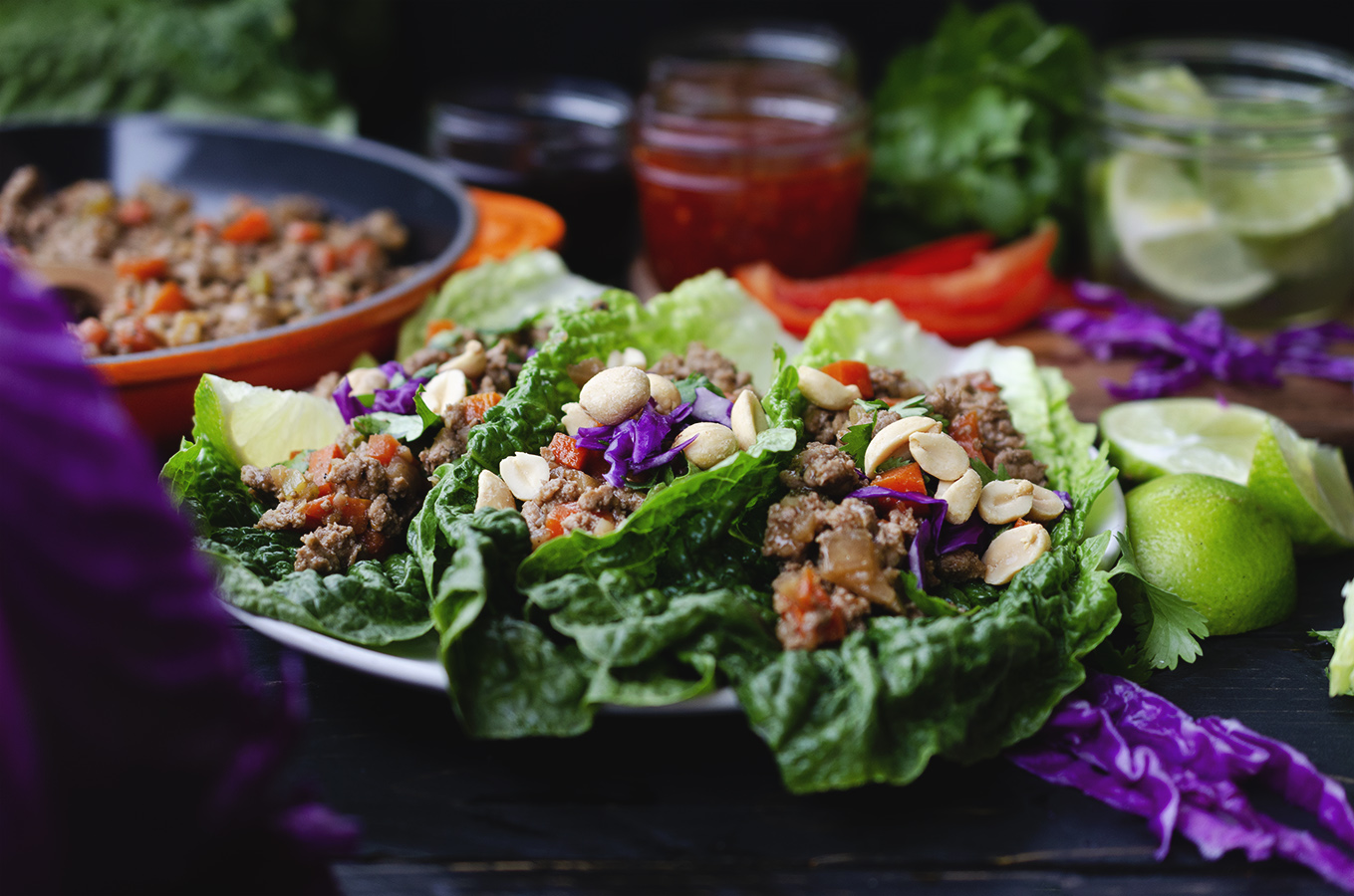 Ground Duck Asian Lettuce Wrap