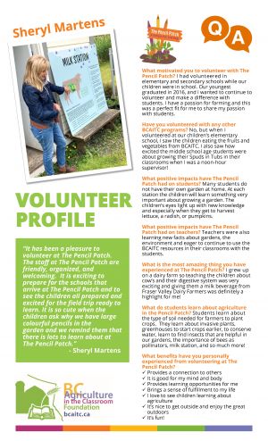 Volunteer Profile Sheryl Martens