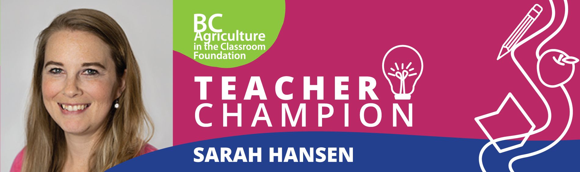 Teacher Champion - Sarah Hansen